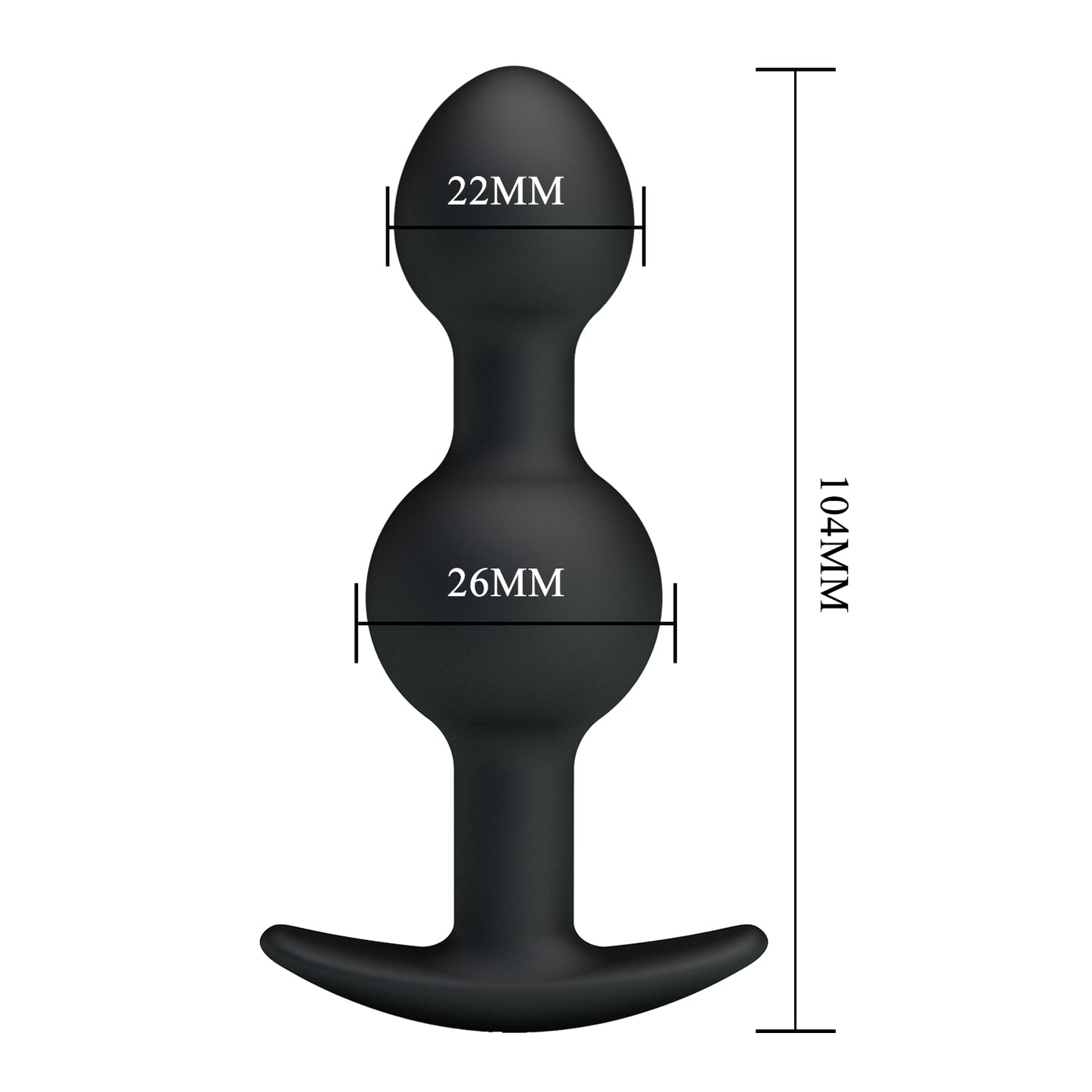 פלאג אנאלי עם כדורי מתכת פנימיים