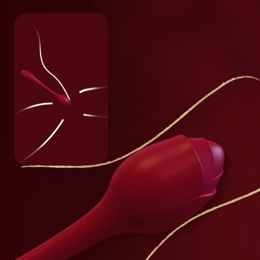 Rose ויברטור ורד כפול לגירוי הדגדגן ונקודת G