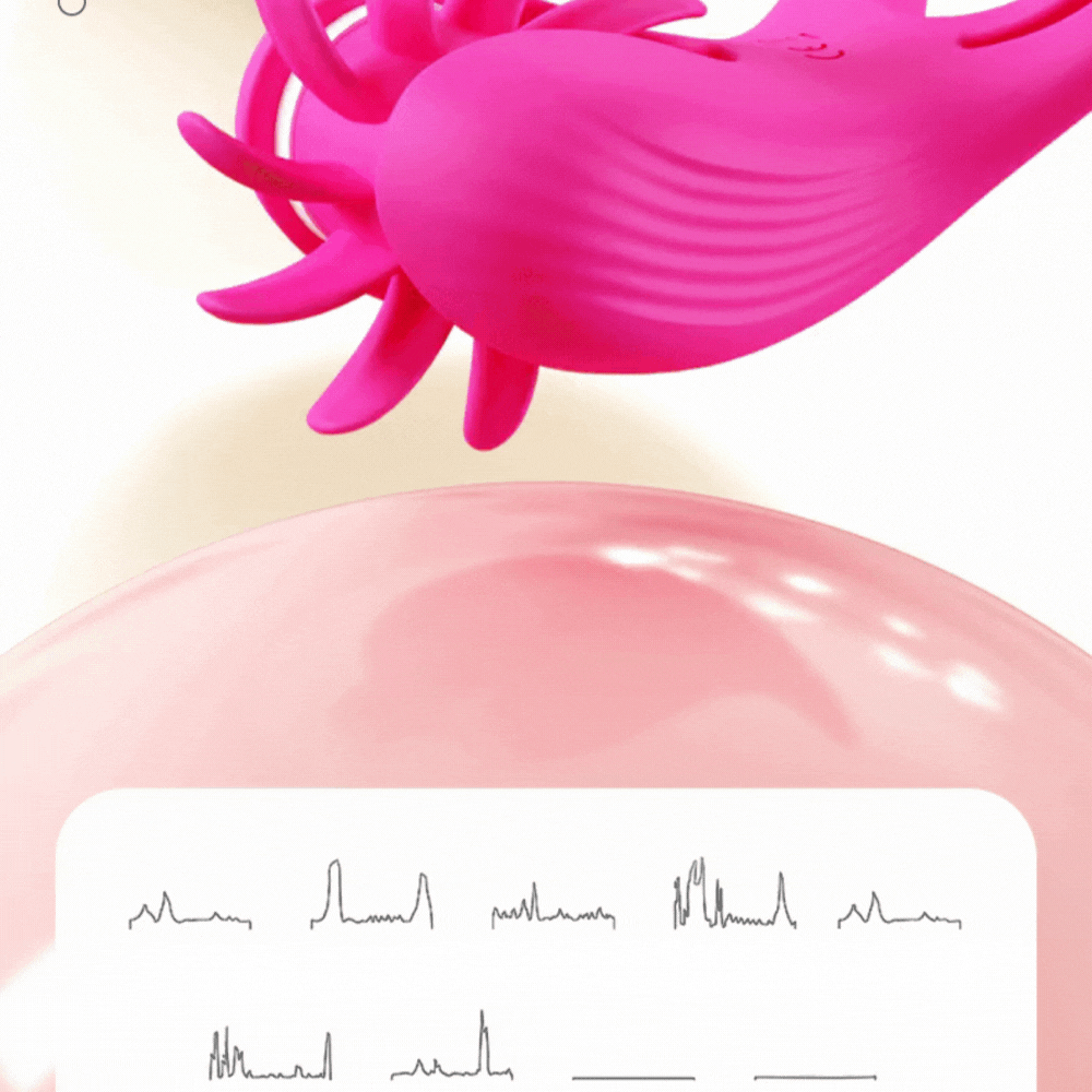 ווינד" טבעת פין רוטטת זוגית עם מנוע ליקוק לגבר ואישה"