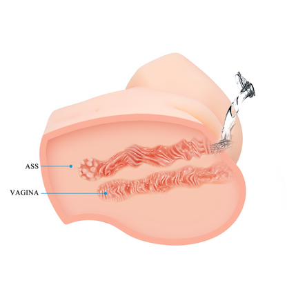 בובת מין לגבר מסיליקון עם יחידת רטט חיצונית G1697