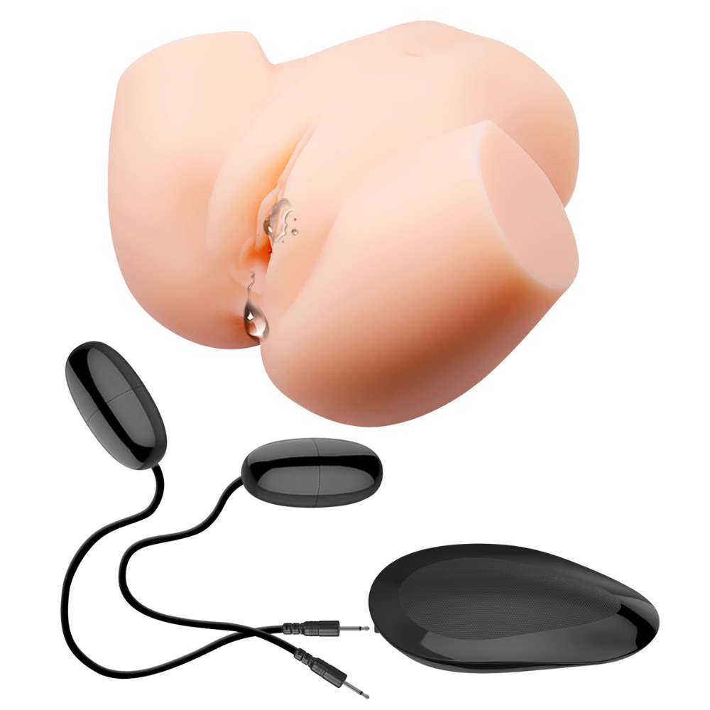 בובת מין לגבר מסיליקון עם יחידת רטט חיצונית G1697