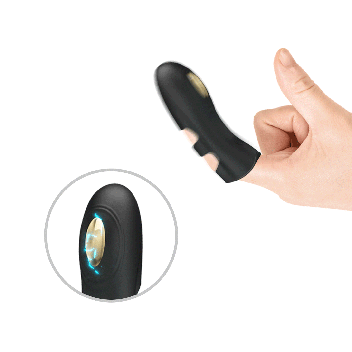 ויברטור אצבע חשמלי - רטט ממוקד עם עם גירוי חשמלי כפול