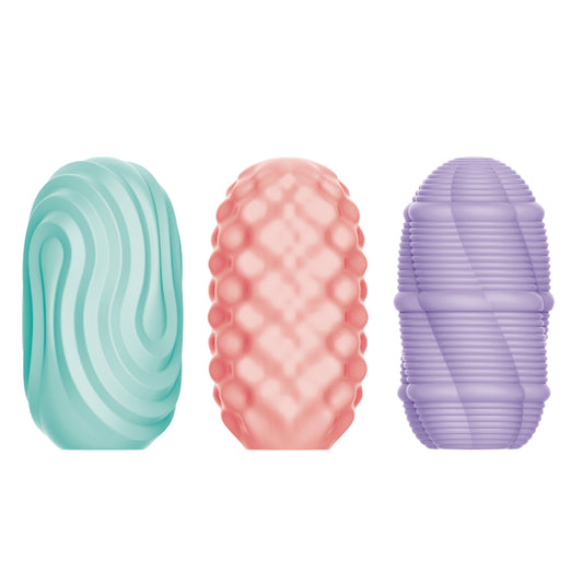 CUPID X - ביצת אוננות דו מרקמית בשלושה צבעים