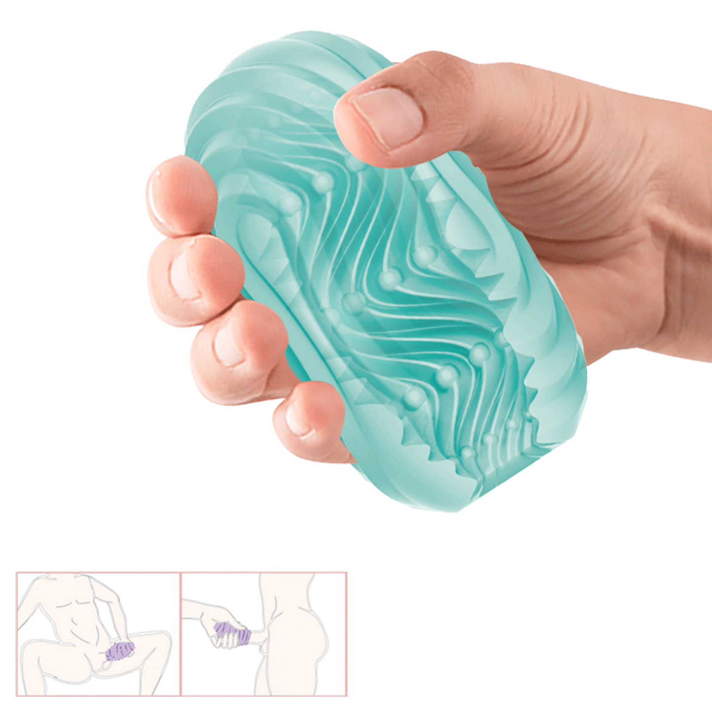 CUPID X - ביצת אוננות דו מרקמית בשלושה צבעים