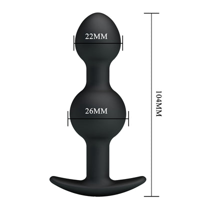 פלאג אנאלי עם כדורי מתכת פנימיים