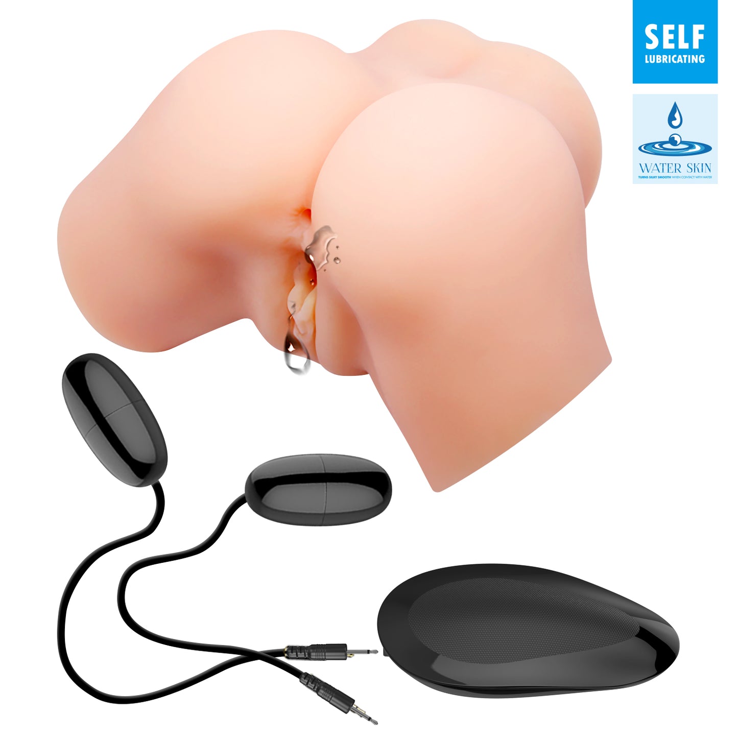 בובת מין לגבר מסיליקון עם יחידת רטט חיצונית G2096