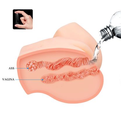 בובת מין לגבר מסיליקון עם יחידת רטט חיצונית G2096