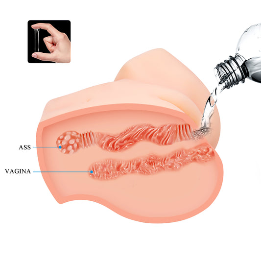 בובת מין לגבר מסיליקון עם יחידת רטט חיצונית G2096