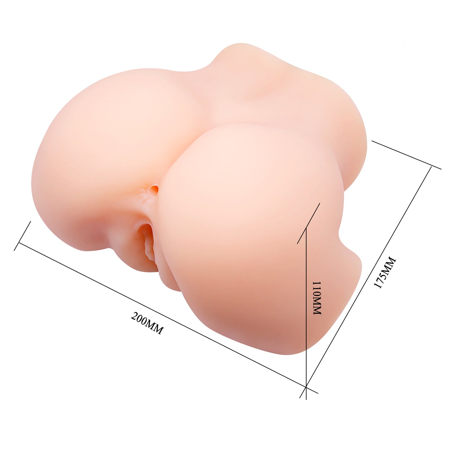 בובת מין לגבר מסיליקון עם יחידת רטט חיצונית G1697