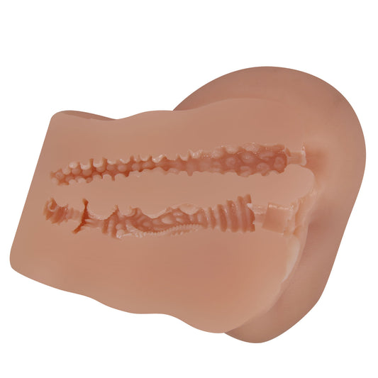 בובת מין לגבר מסיליקון כהה עם שני פתחים ורטט חיצוני