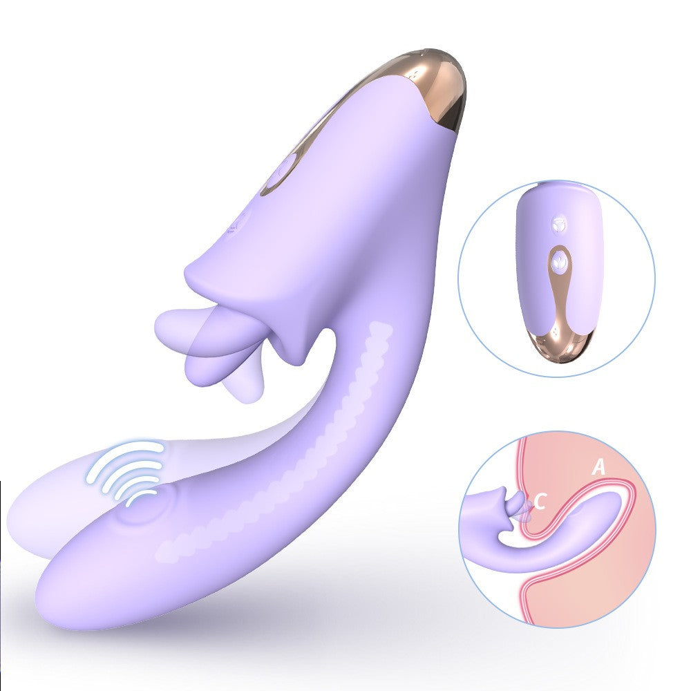 Viola  ויברטור 3 ב־1 ליקוק, הקשה ורטט חזק
