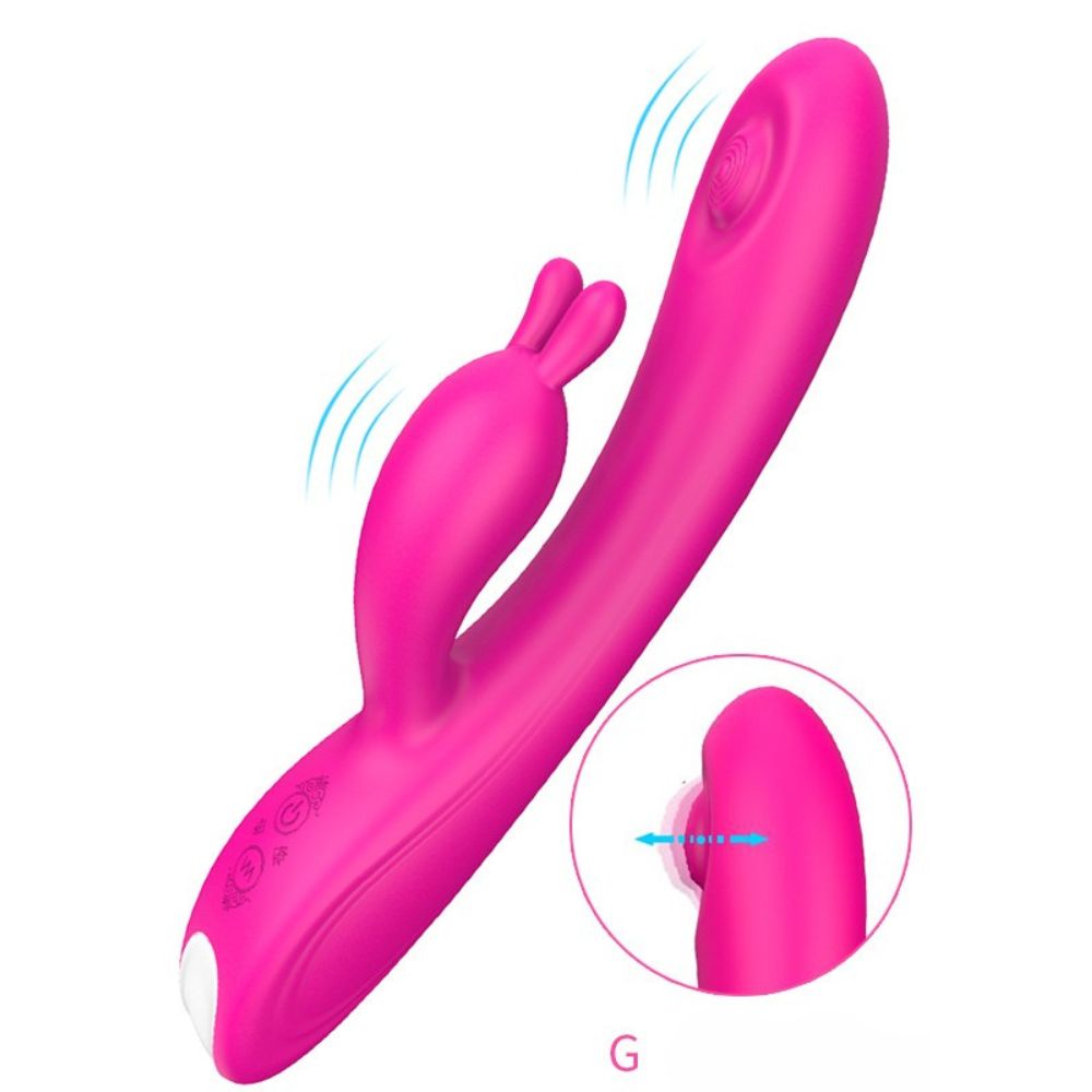 "באני" ויברטור ארנב עם רטט כפול, חימום ותנועה מדמה אצבע