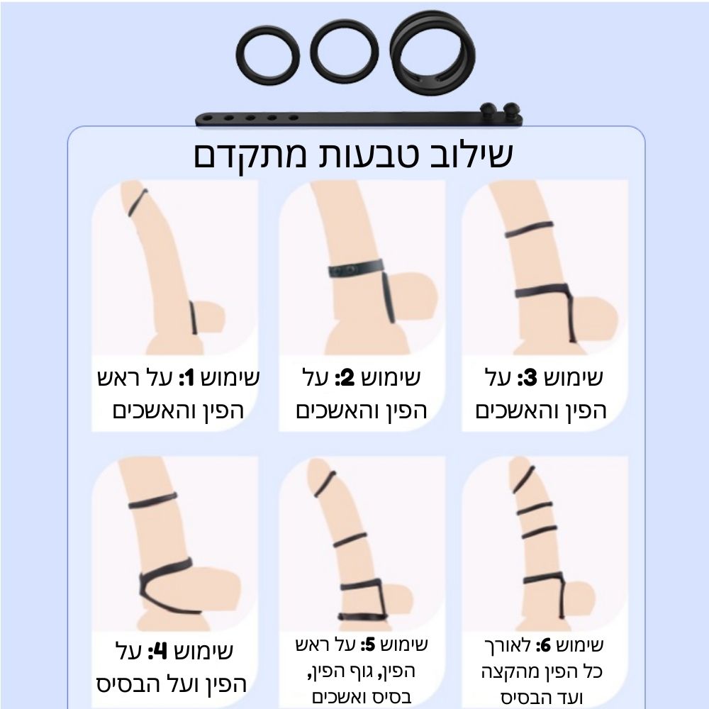 Magician Kit ערכת 4 טבעות פין לגבר
