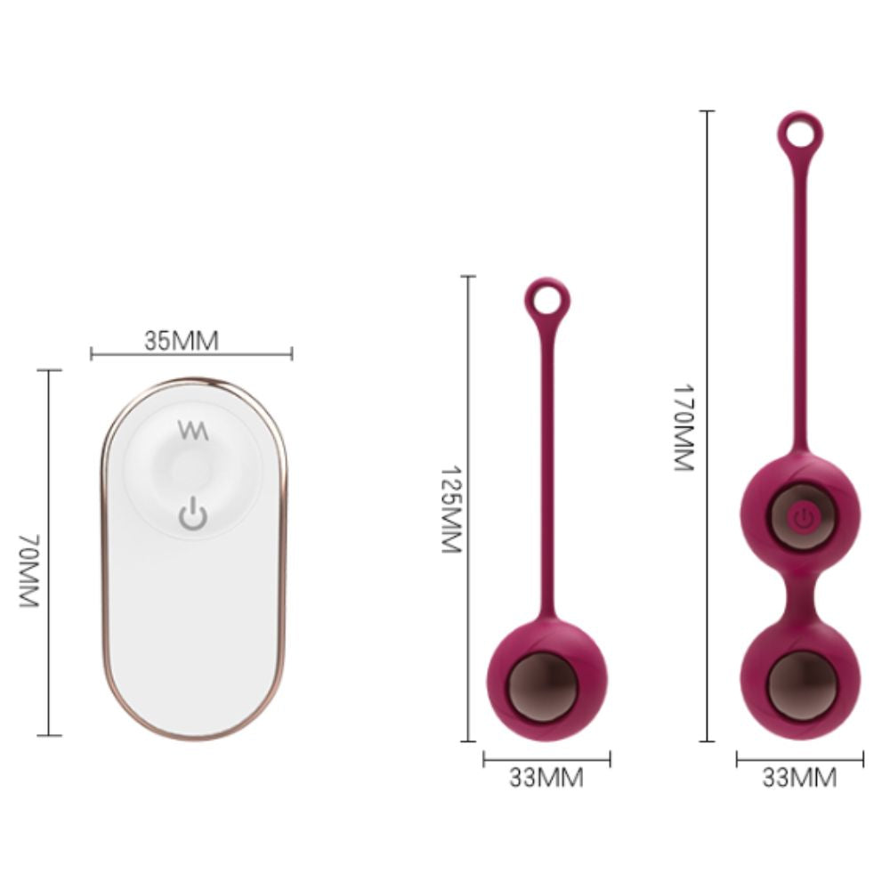 אוליבה H008 - כדורי קיגל רוטטים עם שלט