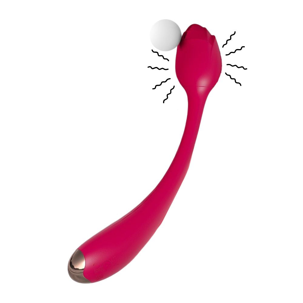 Rose ויברטור ורד כפול לגירוי הדגדגן ונקודת G